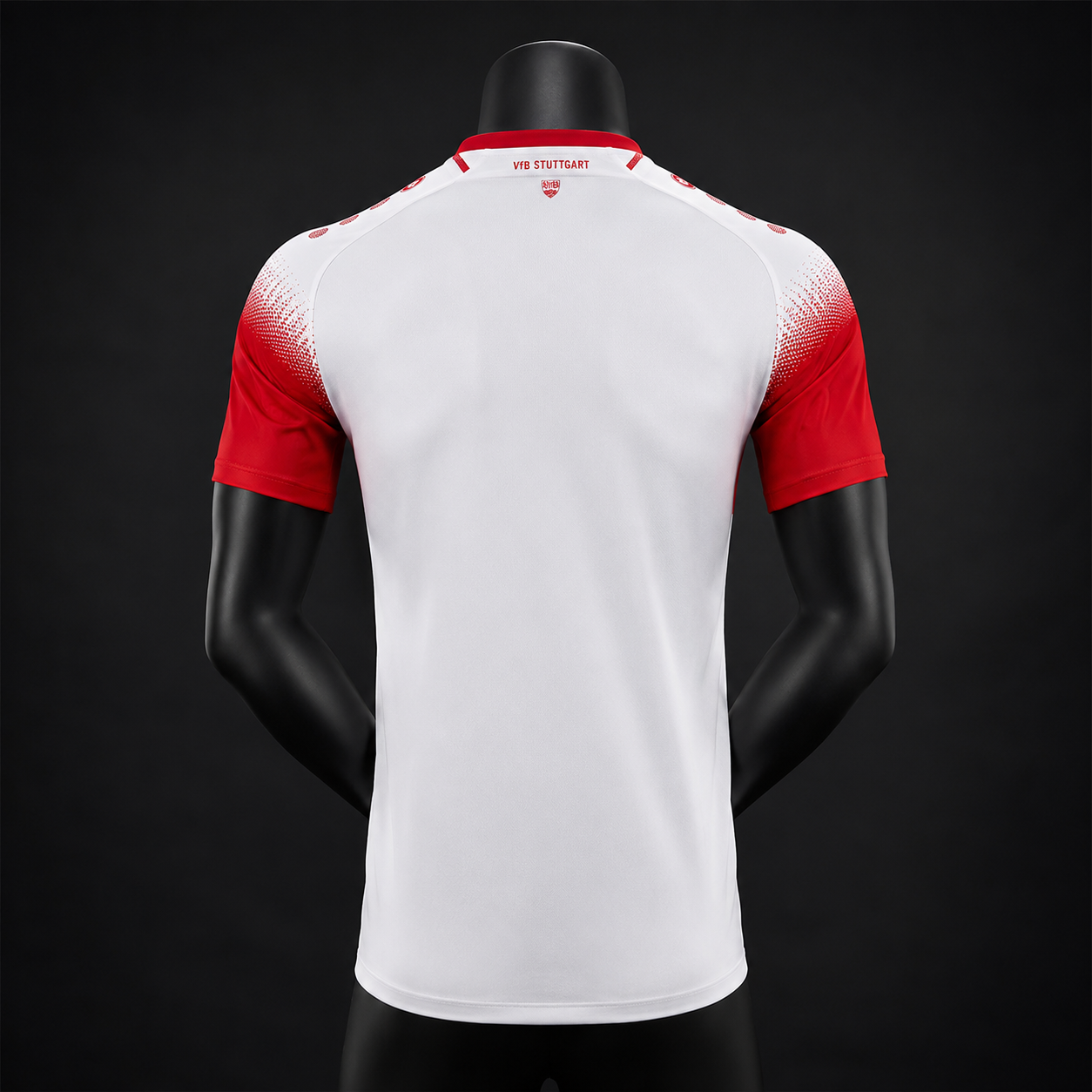VfB Stuttgart maillot blanc et rouge Player dos
