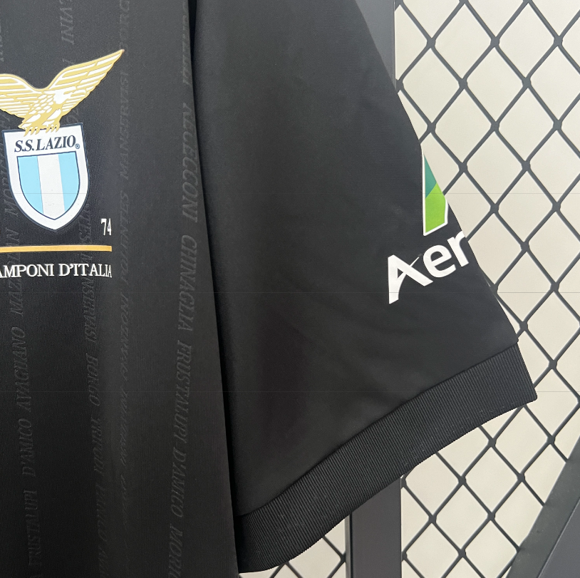 Lazio Rome – Maillot Extérieur Noir – 2024/2025 – Version Fan