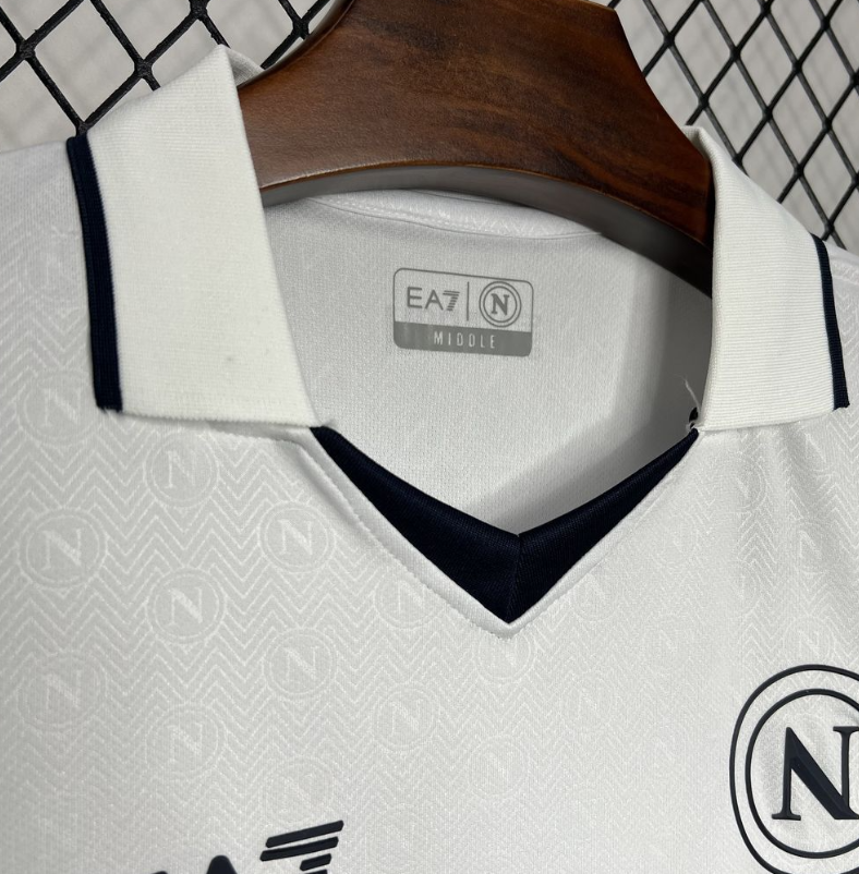 SSC Napoli – Maillot Extérieur Blanc – 2024/2025 – Version Fan