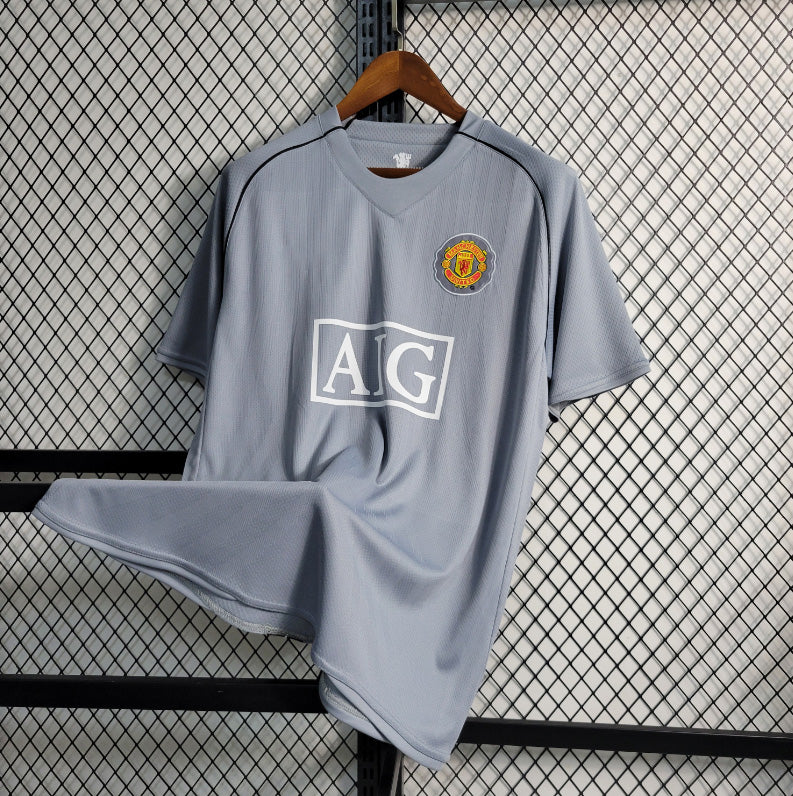 Manchester United – Maillot Extérieur Gris – 2007/2008 – Version Fan