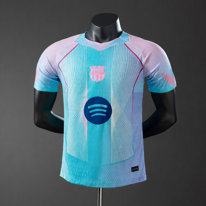 FC Barcelona – Maillot Concept Bleu Ciel et Rose – 2025/2026 – Version Fan