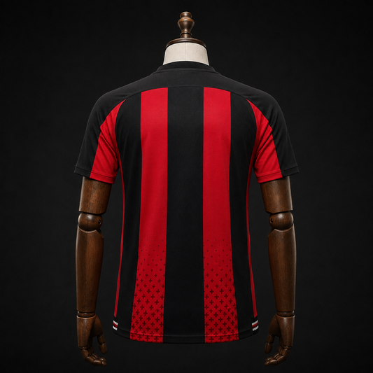 Bayer Leverkusen domicile rouge et noir Fan dos