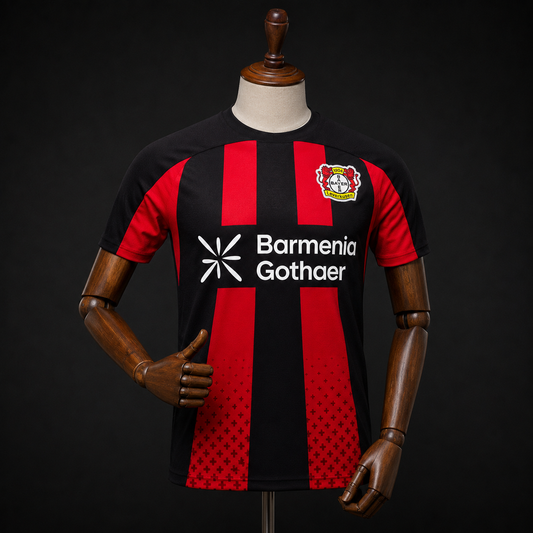 Bayer Leverkusen domicile rouge et noir Fan face