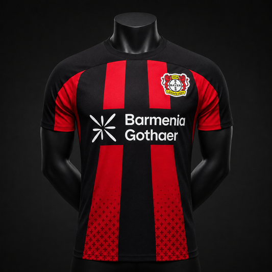 Bayer Leverkusen domicile rouge et noir Player face