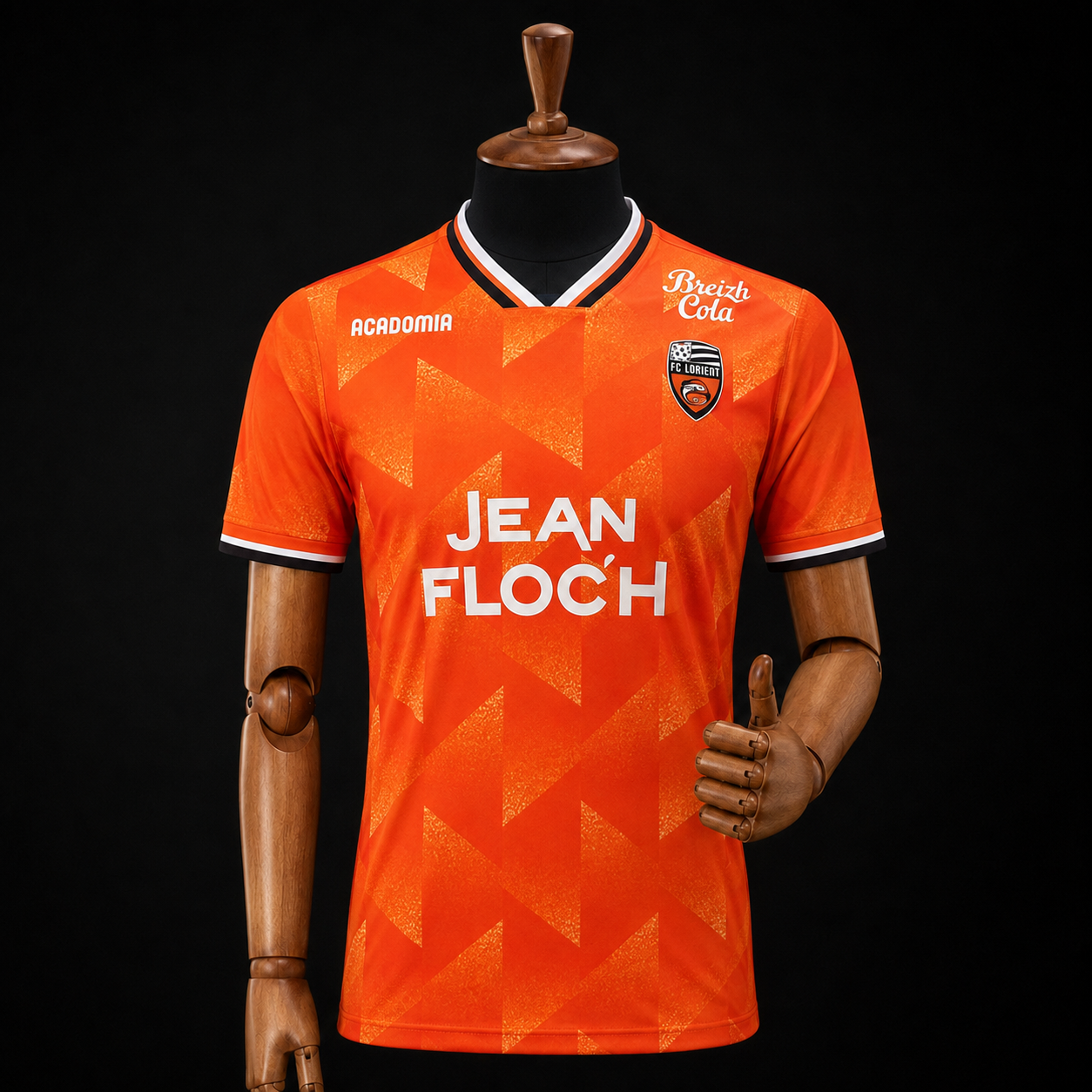 FC Lorient maillot domicile orange 2026/2027 version Fan vue de face