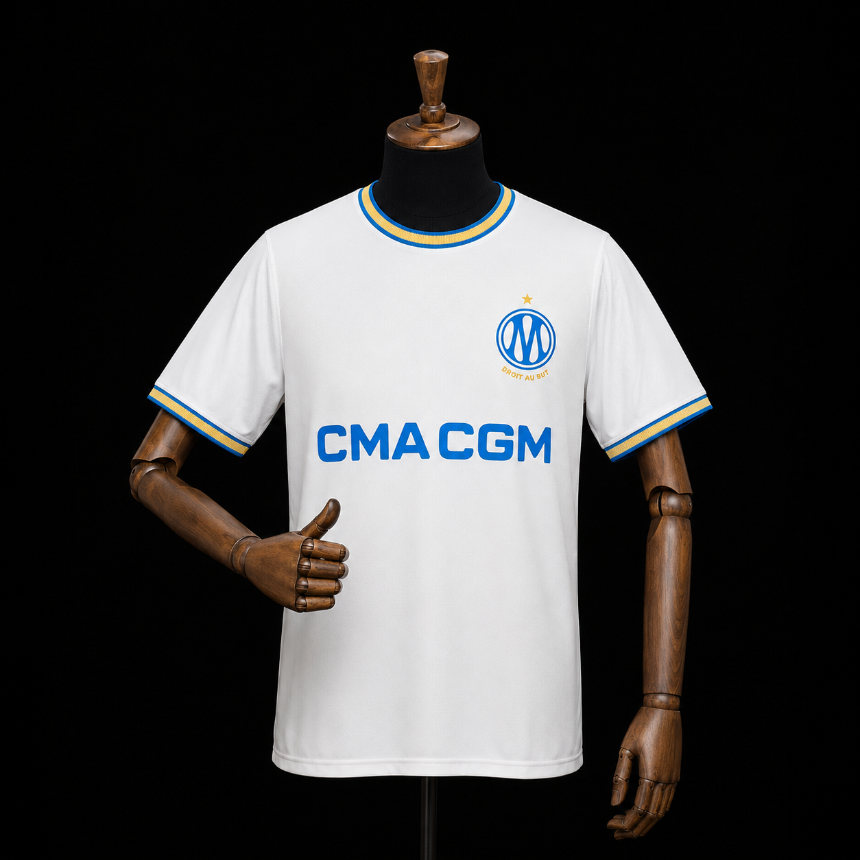 Olympique de Marseille maillot domicile 2026/2027 version Fan vue de face