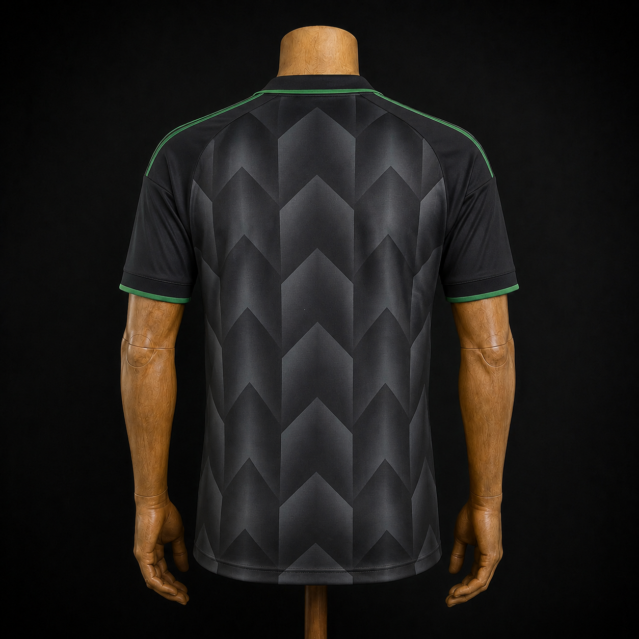 RC Lens maillot extérieur 2026/2027 version Fan vue de dos sur mannequin en bois
