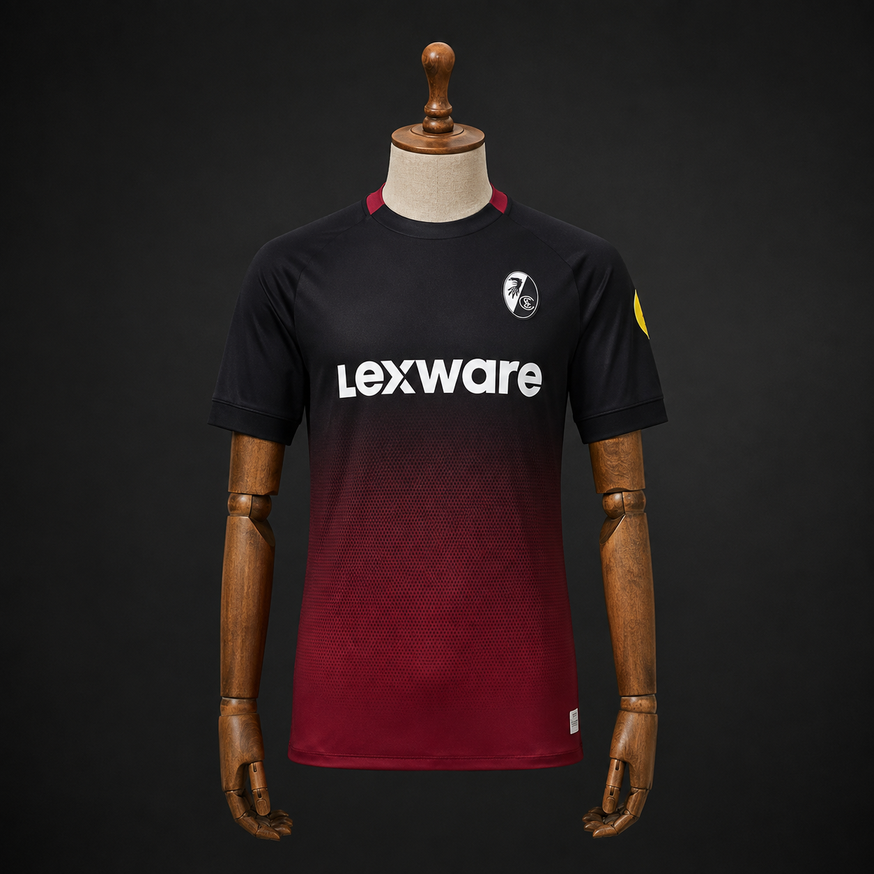 SC Freiburg maillot noir bordeaux version Fan face