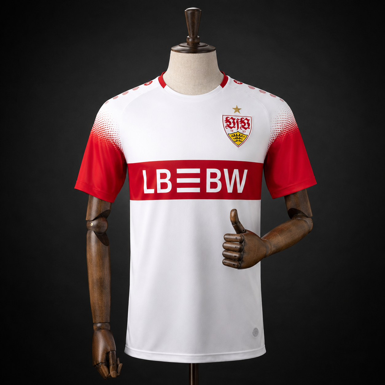 VfB Stuttgart maillot blanc et rouge Fan face