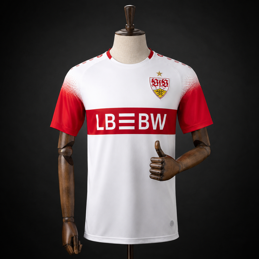 VfB Stuttgart maillot blanc et rouge Fan face