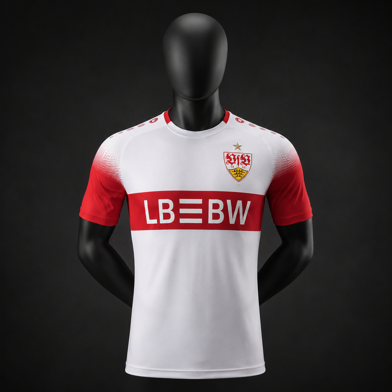 VfB Stuttgart maillot blanc et rouge Player face