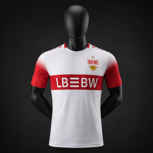 VfB Stuttgart maillot blanc et rouge Player face