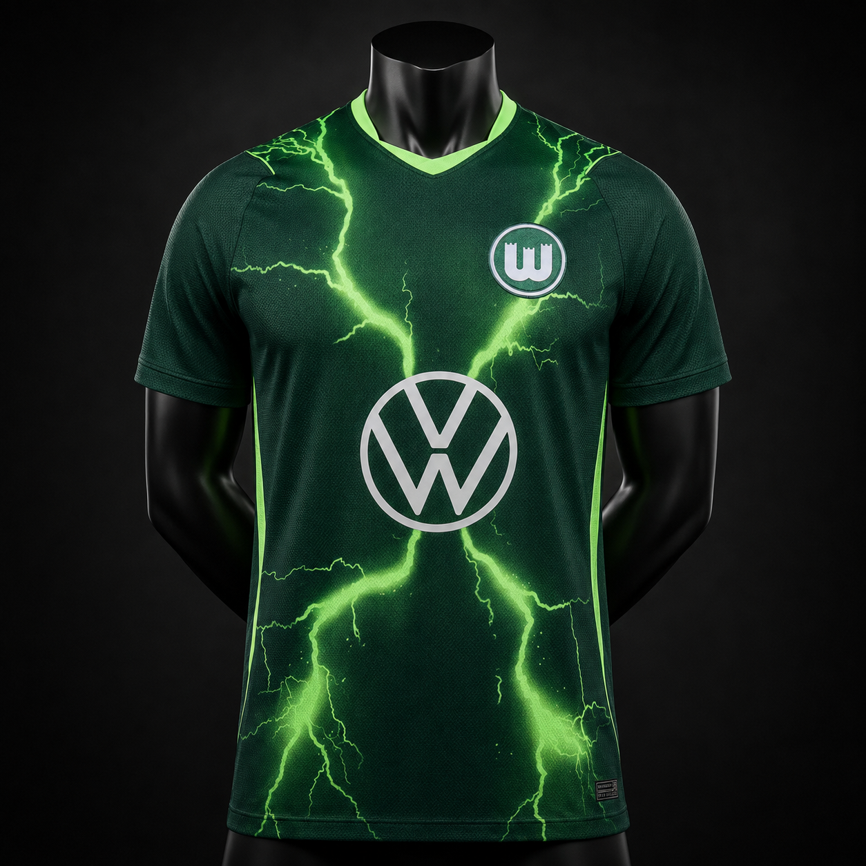 VfL Wolfsburg maillot vert électrique Player face